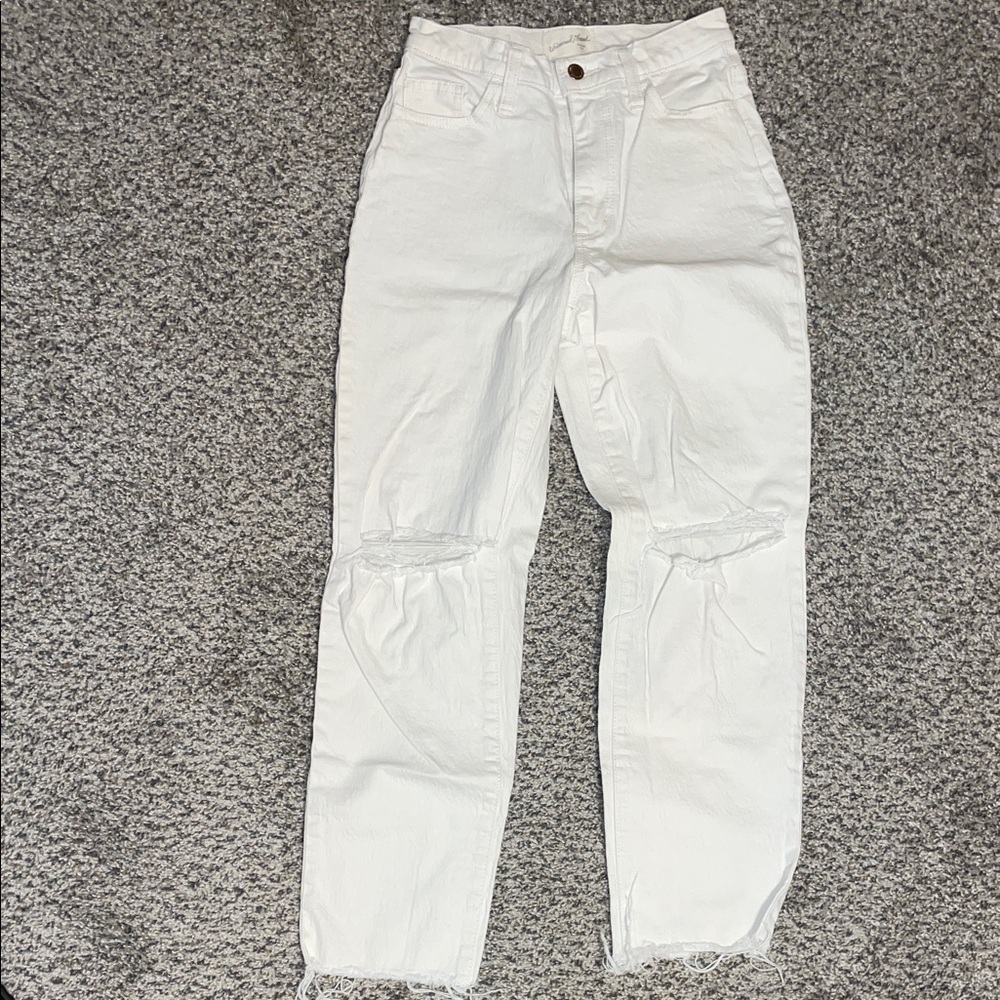 White Distressed Jeans
